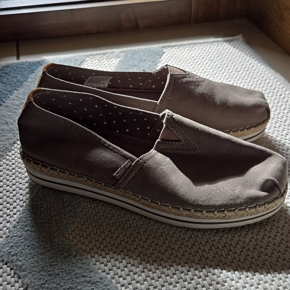 Bobs Breeze memory foam slip on Espadrille Woven Skecher 8 Spring Comfy Business - Picture 13 of 16
